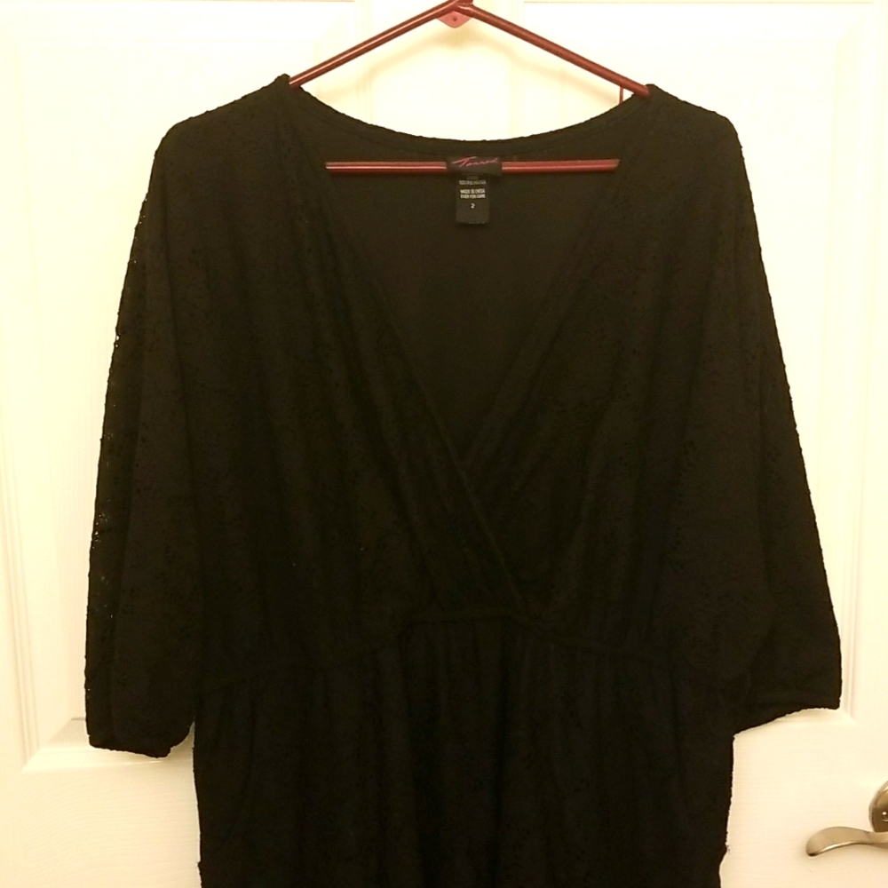 Black lace midi dress!